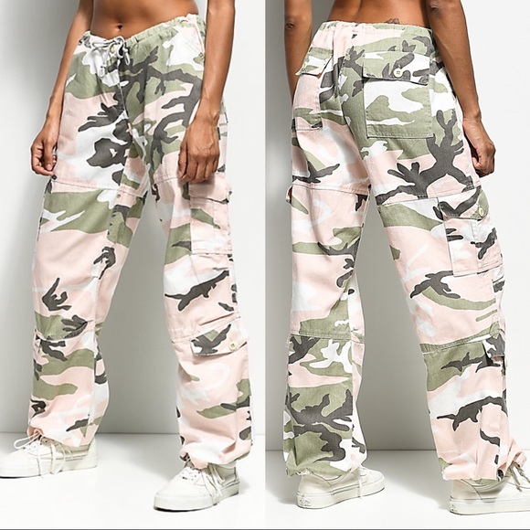 pink and green camo pants